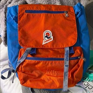 Invicta Jolly Backpack in Vibrant Orange and Blue